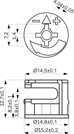 картинка Эксцентрик 15x12,8 для плиты 18 мм (уп/100шт) AKS магазин SEFI являющийся официальным дистрибьютором в России  картинка Эксцентрик 15x12,8 для плиты 18 мм (уп/100шт) AKS от магазина SEFI