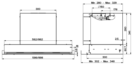 картинка Встраиваемая вытяжка KUPPERSBERG FRANCESCA 90 от магазина SEFI