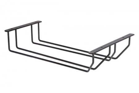 картинка Держатель подвесной для бокалов двухрядный 340*65*205, черный AKS от магазина SEFI