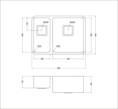 картинка Мойка Oulin 0369R, поверхность сатин от магазина SEFI