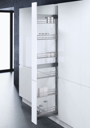 картинка Бутылочница Сапфир-2 с доводчиком в высокие шкафы-колонны, ширина фасада 150 мм, высота рамы 1222 мм от магазина SEFI