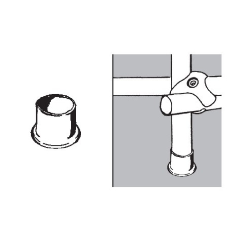 картинка Заглушка наруж. трубы d25 (514) пластик, черный AKS от магазина SEFI