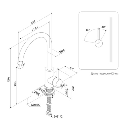 картинка Смеситель для кухни, Kitchen, IDDIS, K05STJ0i05 от магазина SEFI
