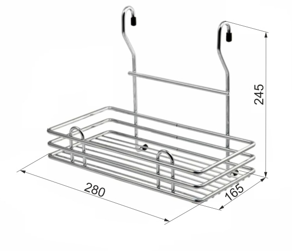 картинка Корзина на трубу d16 одинарная мини CWJ102M хром AKS от магазина SEFI