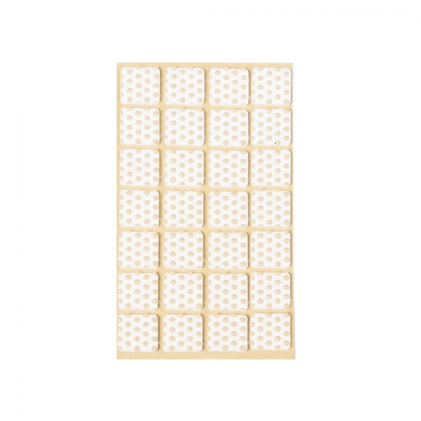 картинка Подкладка самоприлипающая фетровая прорезиненная 20 х 20мм (1упак.=28шт), белая, Folmag от магазина SEFI