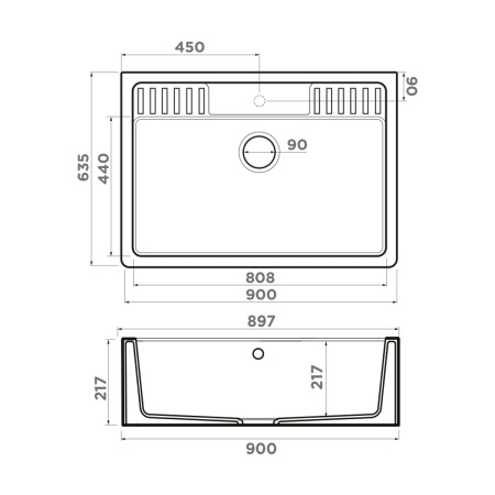 картинка Omoikiri Kinokawa 90-GR Artceramic/leningrad grey от магазина SEFI