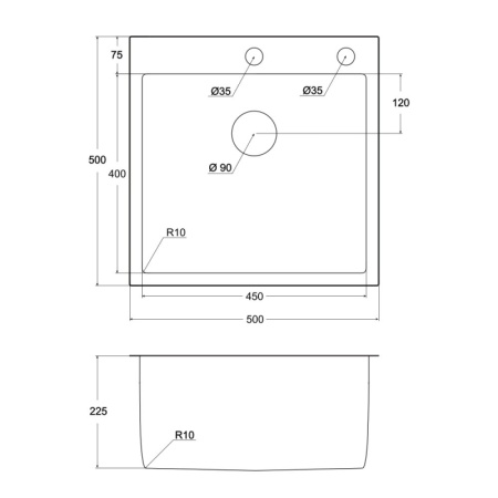 картинка Мойка EMAR 117A, покрытие PVD, цвет Чёрный - с дозатором в комплекте от магазина SEFI