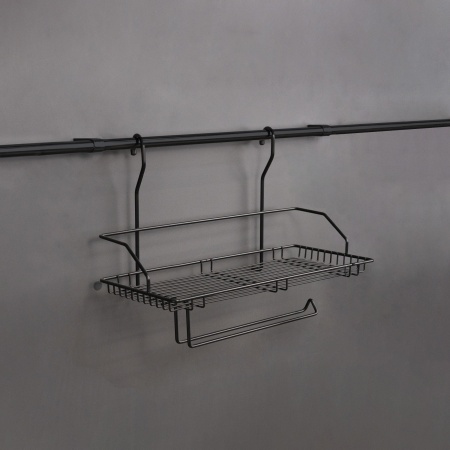 картинка Корзина на трубу d16 одинарная+бумага CWJ220 черный AKS от магазина SEFI