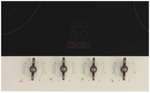 картинка Электрическая варочная панель Smeg P864PO магазин SEFI являющийся официальным дистрибьютором в России  картинка Электрическая варочная панель Smeg P864PO от магазина SEFI