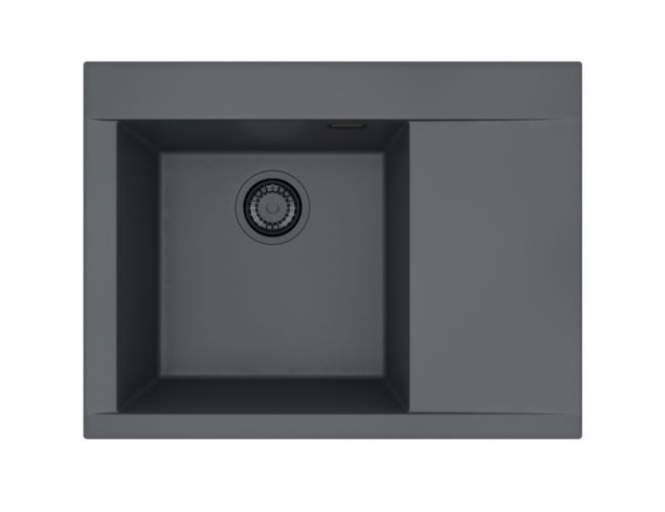 картинка Мойка Alveus PURE-G 60L ALGRANIT DEEP BLACK-A90 BE 680X520X198 с сифоном 1148151 от магазина SEFI