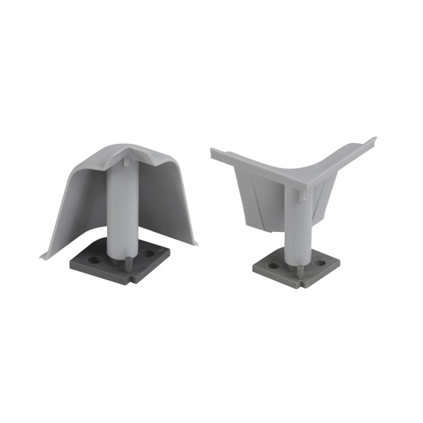 картинка Комплект ПВХ аксессуаров к плинтусу LB38 алюминий РФ от магазина SEFI