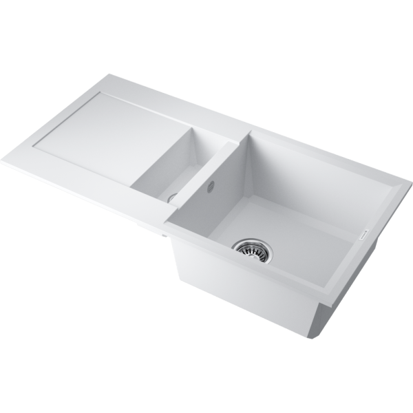 картинка Мойка Omoikiri Sakaime 86-2-WH Tetogranit/белый от магазина SEFI