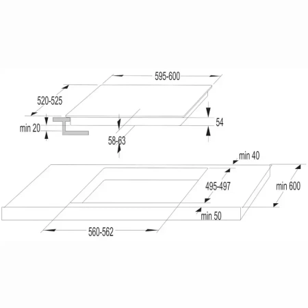 картинка Индукционная варочная панель Korting HI 64042 B от магазина SEFI