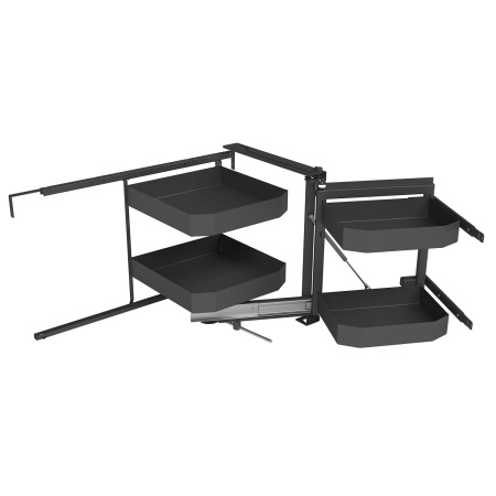 картинка Волшебный угол LEVEL PRO на ширину фасада 600 мм, выдвижение - правое, цвет - антрацит от магазина SEFI