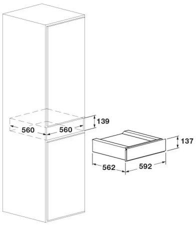 картинка Встраиваемый ящик для подогрева посуды Fulgor Milano FCLWD 150 BK от магазина SEFI