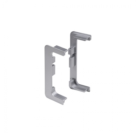 картинка Комплект заглушек металлич. к профилю Gola, С-образных (левая+правая) серебро 3 AKS от магазина SEFI