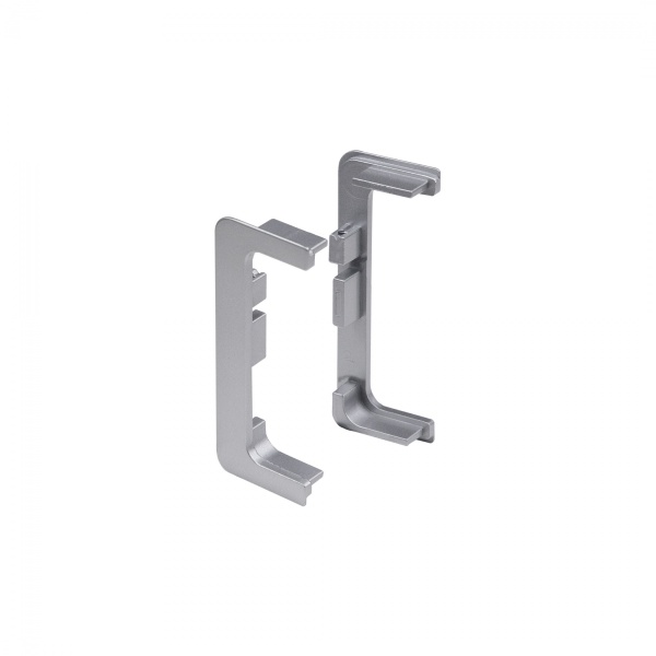 картинка Комплект заглушек металлич. к профилю Gola, С-образных (левая+правая) серебро 3 AKS от магазина SEFI