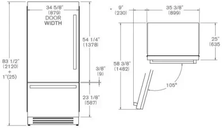 картинка Встраиваемый холодильник Bertazzoni REF905BBLXTT от магазина SEFI