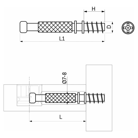 картинка Шток эксцентрика 7*34/6*11 цельнометаллический (уп/100шт) AKS магазин SEFI являющийся официальным дистрибьютором в России  картинка Шток эксцентрика 7*34/6*11 цельнометаллический (уп/100шт) AKS от магазина SEFI