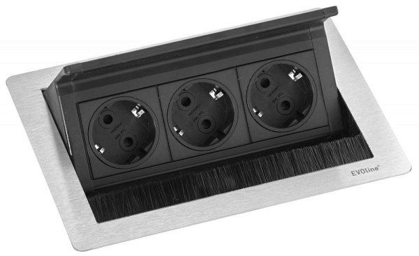 картинка Поворотные блоки розеток с крышками EVOline FlipTop Push 159370024900 от магазина SEFI