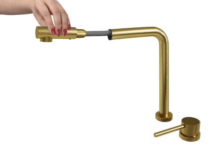 картинка Смеситель для кухни, EMAR ЕС - 7027 PVD, цвет Golden от магазина SEFI