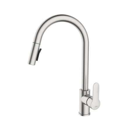 картинка Смеситель для кухни с выдвижным изливом, сталь, Cuba, IDDIS, CUBSTP0i05 от магазина SEFI