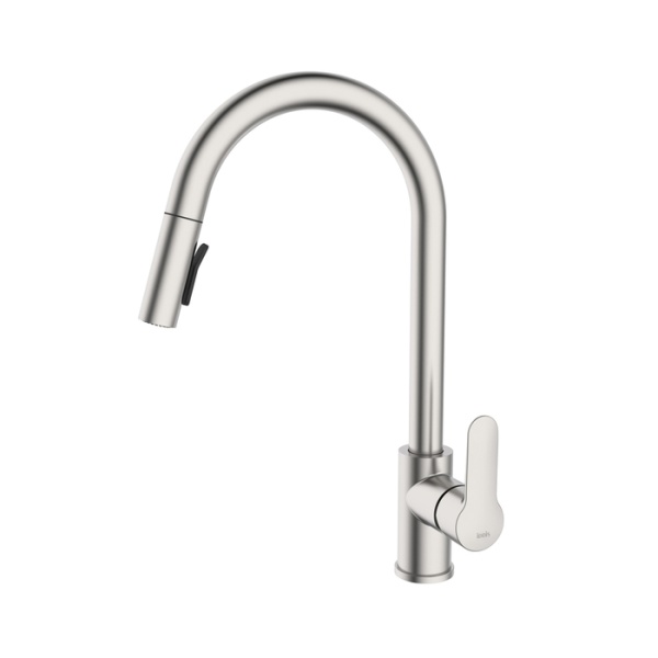 картинка Смеситель для кухни с выдвижным изливом, сталь, Cuba, IDDIS, CUBSTP0i05 от магазина SEFI