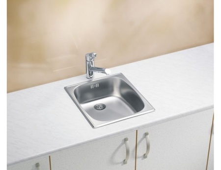 картинка Мойка BASIC 10 NAT-60 380X440 в комплекте с сифоном 1011717, от магазина SEFI