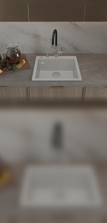 картинка Мойка Rivelato ZENO 5650 1-чаш 560*500 Серый 803 от магазина SEFI