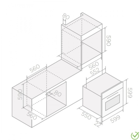 картинка Духовой шкаф ELICA VIRTUS MULTI 60 TFT BL от магазина SEFI
