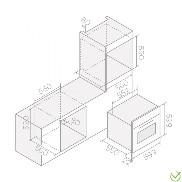 картинка Духовой шкаф ELICA VIRTUS MULTI 60 TFT BL от магазина SEFI
