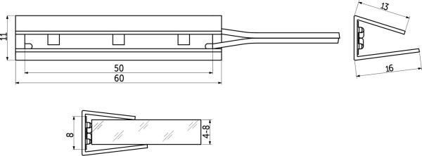 картинка Клипса светодиодная klips-p-04, 12VDC/0,25W, пластиковая, синий, AKS от магазина SEFI