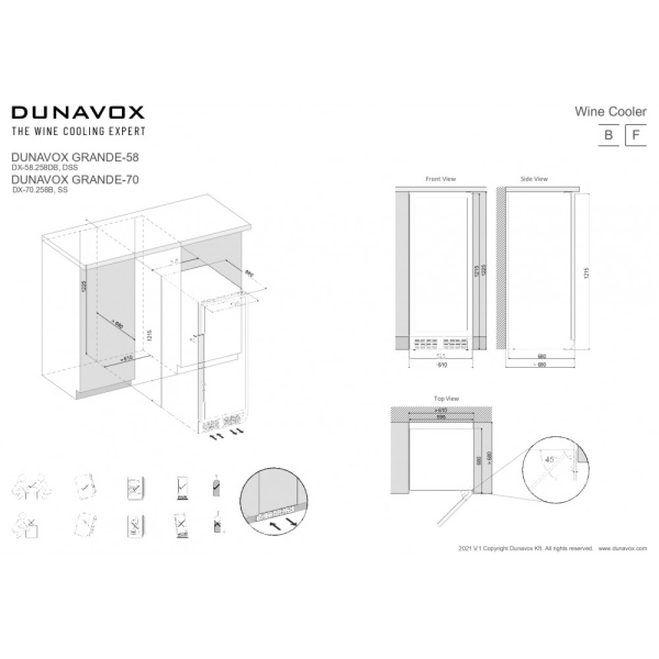 картинка Винный шкаф Dunavox DX-70.258B от магазина SEFI