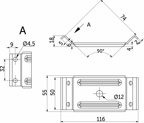 картинка Стяжка для столов II белый цинк AKS от магазина SEFI