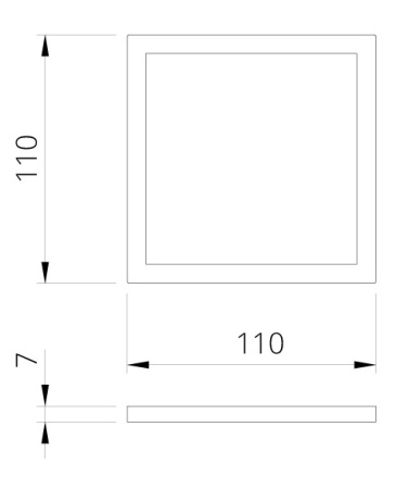 картинка Светильник светодиодный Harry, 3,5Вт, 24В, свет натуральный сталь, 110х110х7мм от магазина SEFI