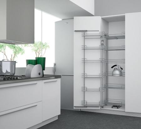 картинка Выдвижная система Duo-12 в высокий шкаф с Soft-close 410*470*1850/2200 от магазина SEFI