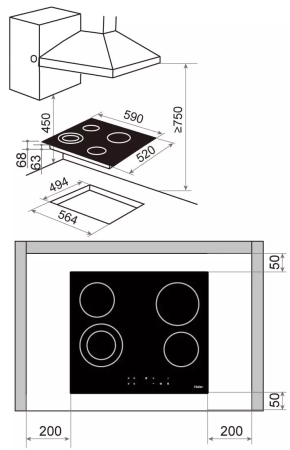 картинка Электрическая варочная панель HAIER HHX-C64DFB от магазина SEFI