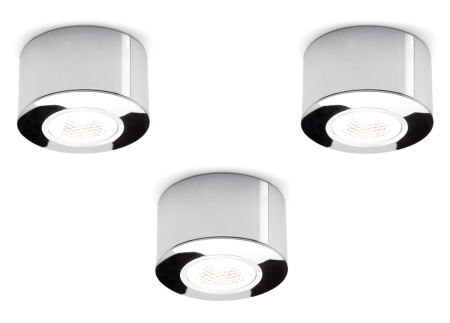 картинка Комплект: Три светодиодных светильника Pixel SP Set3, комплект 3х1,2Вт, 24В, свет холодный, тр-р, кабель хром, d35х21мм от магазина SEFI