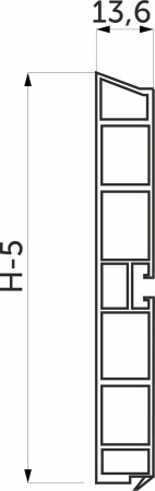 картинка Цоколь мебельный ПВХ h=100 золото брашированное L=3200мм, РФ от магазина SEFI