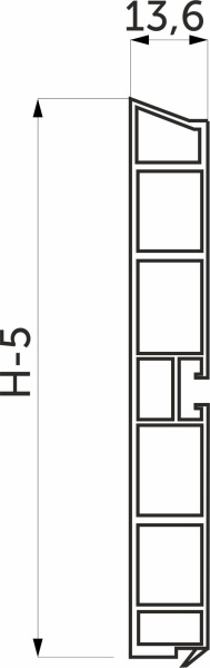 картинка Цоколь мебельный ПВХ h=100 золото брашированное L=3200мм, РФ от магазина SEFI