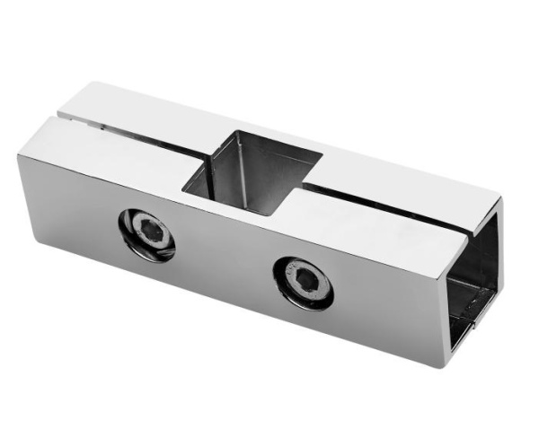 картинка Соединитель 3-х труб перпендикулярный для квадр. трубы 25*25 QUADRO, хром AKS от магазина SEFI