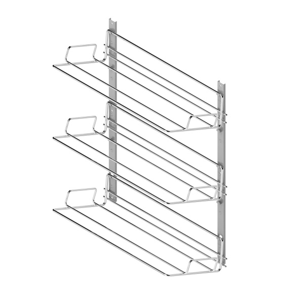 картинка Навесной держатель COLIN с 3-я полками для обуви, серый/хром от магазина SEFI