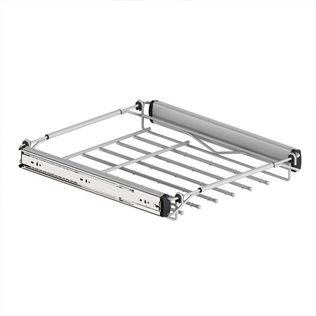 картинка Держатель выдвижной для одежды (брючница) телескопический 780-930 мм, цвет - серый от магазина SEFI