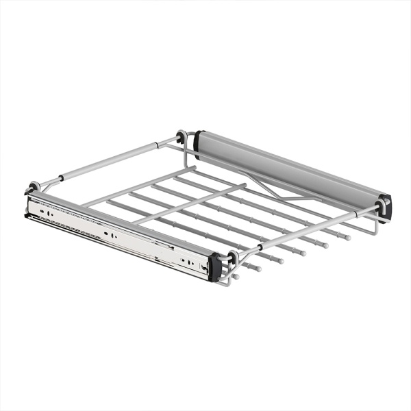 картинка Держатель выдвижной для одежды (брючница) телескопический 780-930 мм, цвет - серый от магазина SEFI