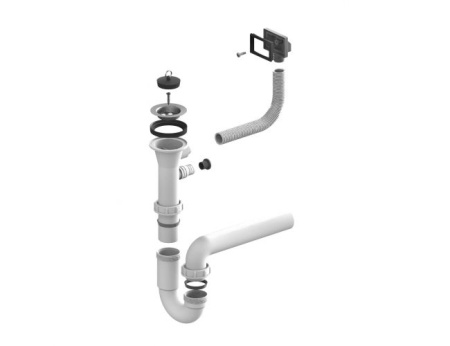 картинка Одинарный Сифон для мойки Alveus FI 70 ECO c переливом от магазина SEFI