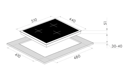 картинка Газовая варочная панель MAUNFELD EGHE.43.33CBG.R\G от магазина SEFI