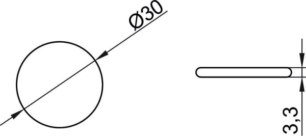 картинка Подкладка самоприлипающая фетровая d30мм (1лист-25шт) серая AKS от магазина SEFI