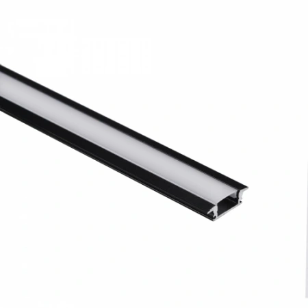 картинка Профиль алюминиевый врезной LIRA-1707 с экраном, цвет черный, 3м, AKS от магазина SEFI