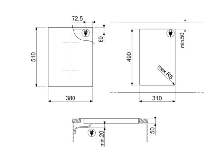картинка Газовая варочная панель Smeg SR975NGH от магазина SEFI
