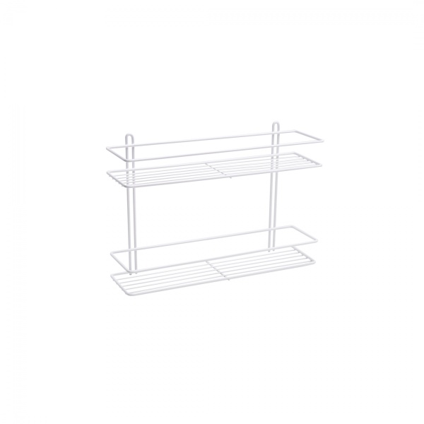 картинка Полка подвесная прямая 2-ярусная 400*110*272, белый РФ от магазина SEFI